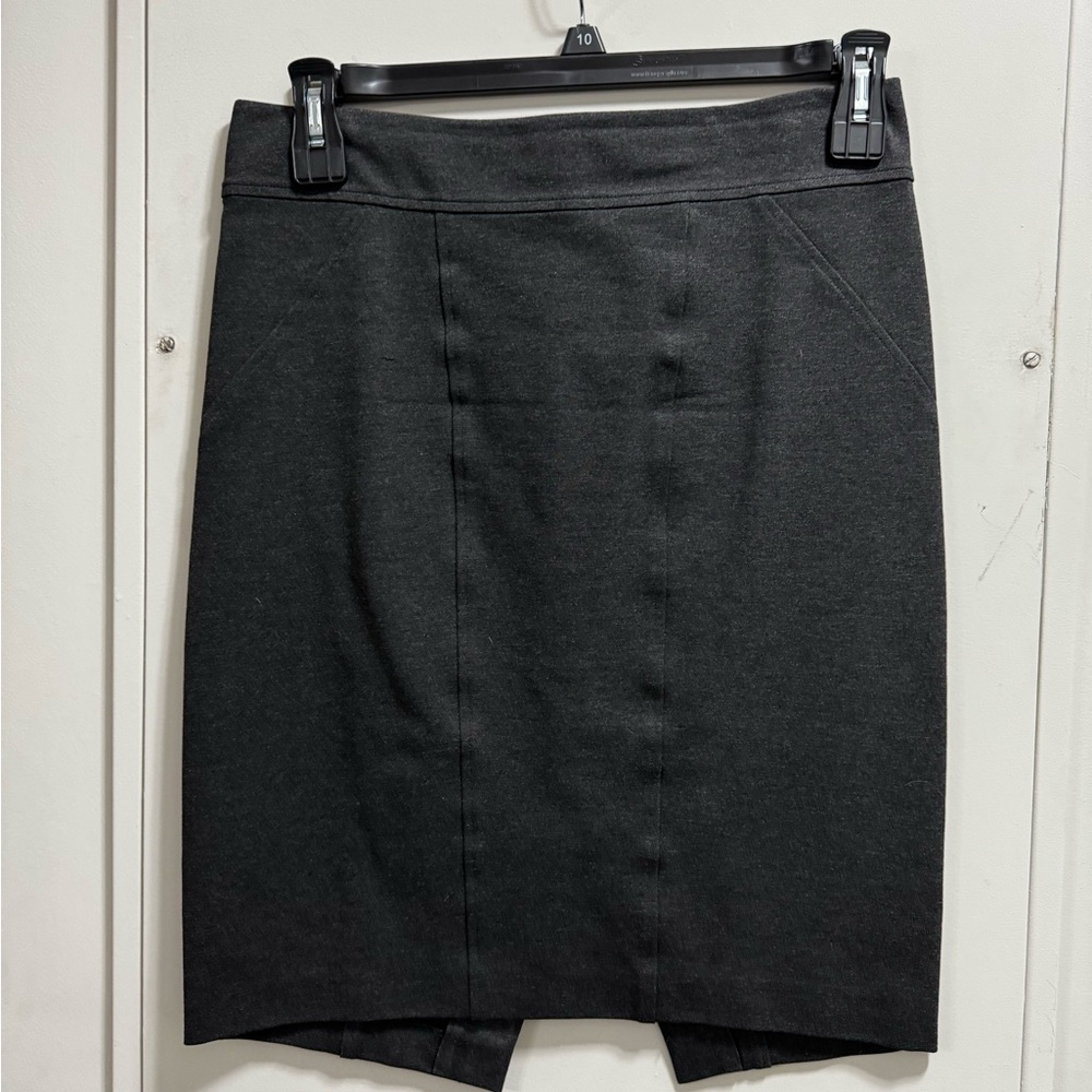 Donna Karan Gray Asymmetrical Pencil Skirt